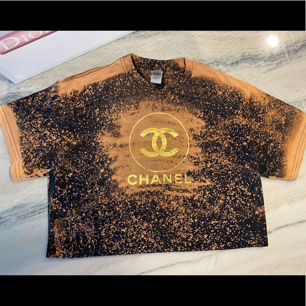 Custom Chanel bleach dyed shirt